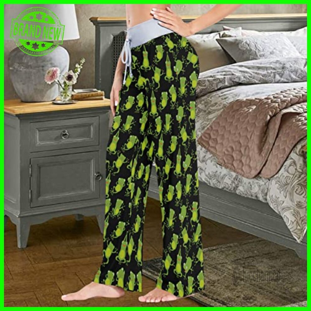 Large Soft Drawstring Pajama Pants, Polyester Spa… - image 3